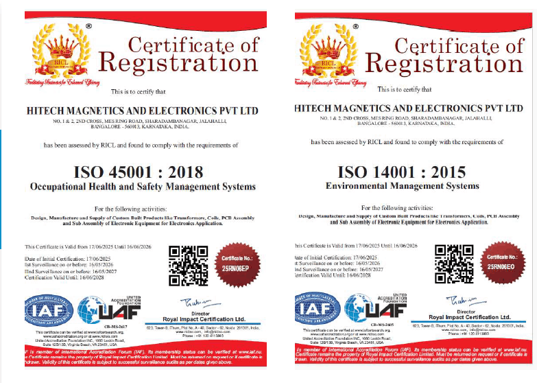 ISO Certificates - Hitech Magnetics